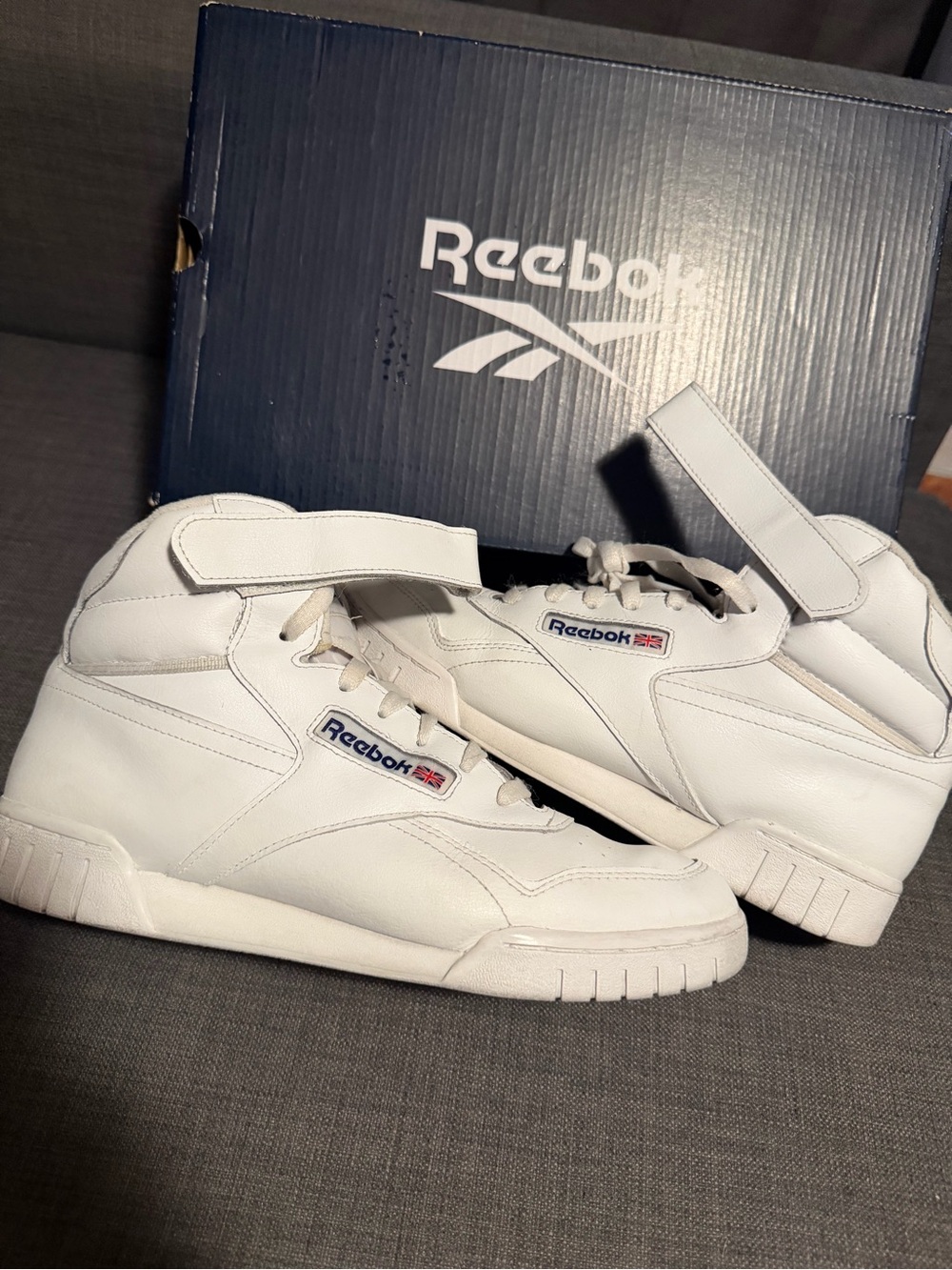 Size 9.5 - Reebok Ex-O-Fit High White